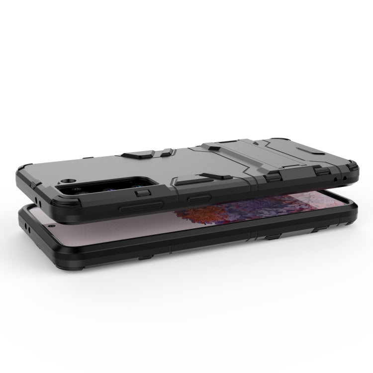 For Samsung Galaxy S21 5G Shockproof PC + TPU Protective Case with Hidden Holder