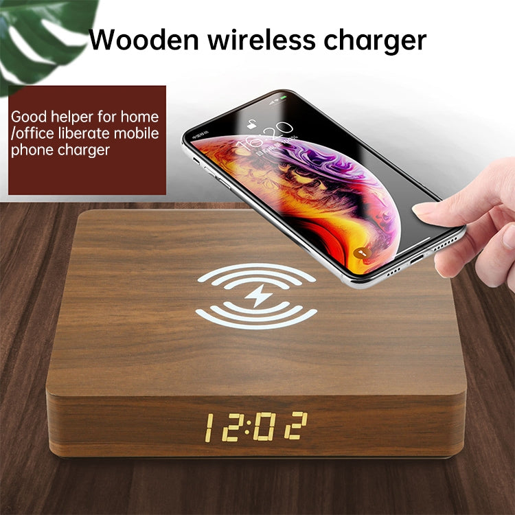 W50 Wooden Clock Wireless Charger