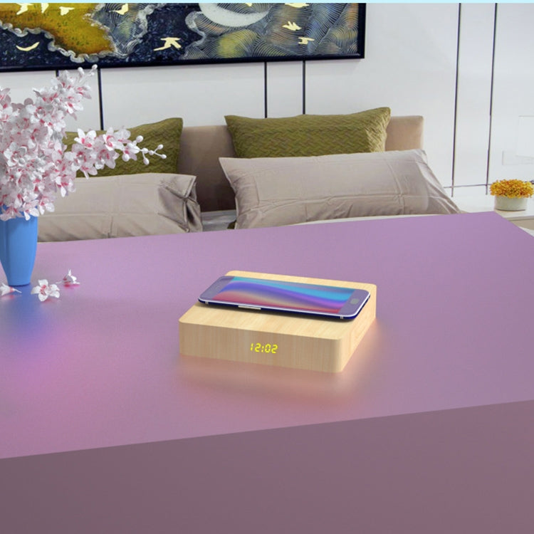 W50 Wooden Clock Wireless Charger