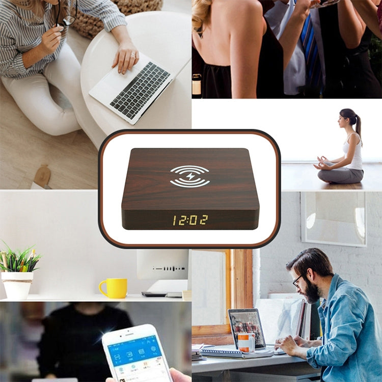 W50 Wooden Clock Wireless Charger