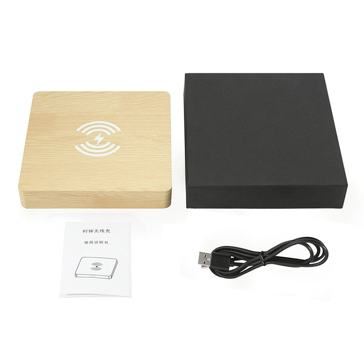 W50 Wooden Clock Wireless Charger