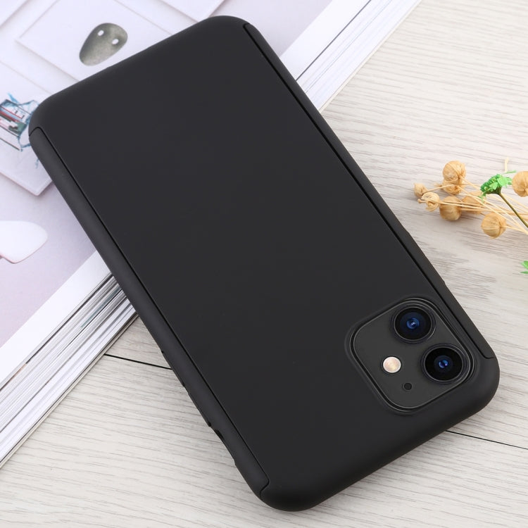 For iPhone 12 mini Shockproof PC Full Coverage Protective Case with Tempered Glass Film