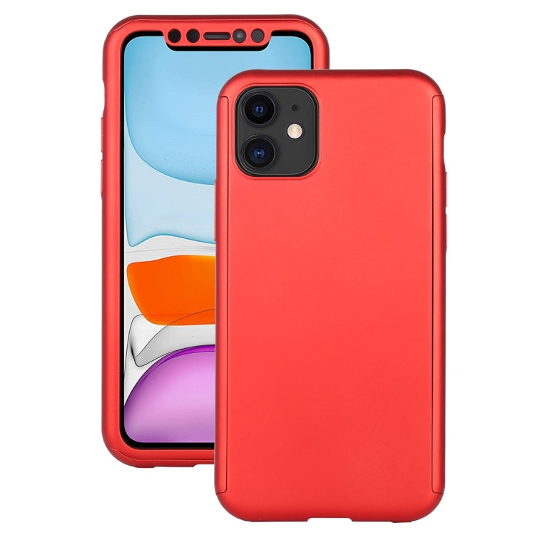 For iPhone 12 mini Shockproof PC Full Coverage Protective Case with Tempered Glass Film