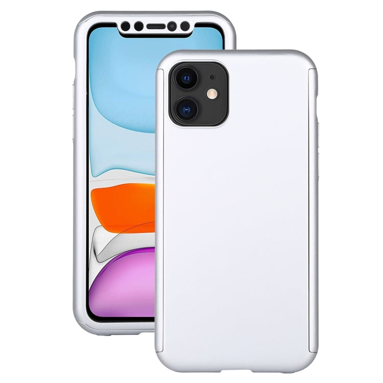 For iPhone 12 mini Shockproof PC Full Coverage Protective Case with Tempered Glass Film