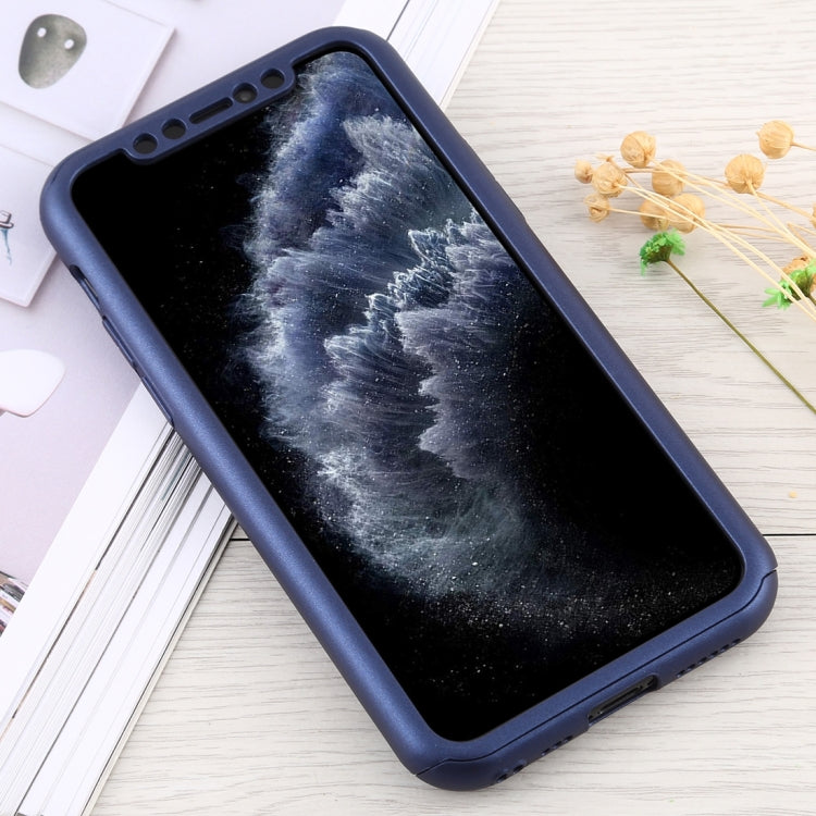 For iPhone 12 / 12 Pro Shockproof PC Full Coverage Protective Case with Tempered Glass Film