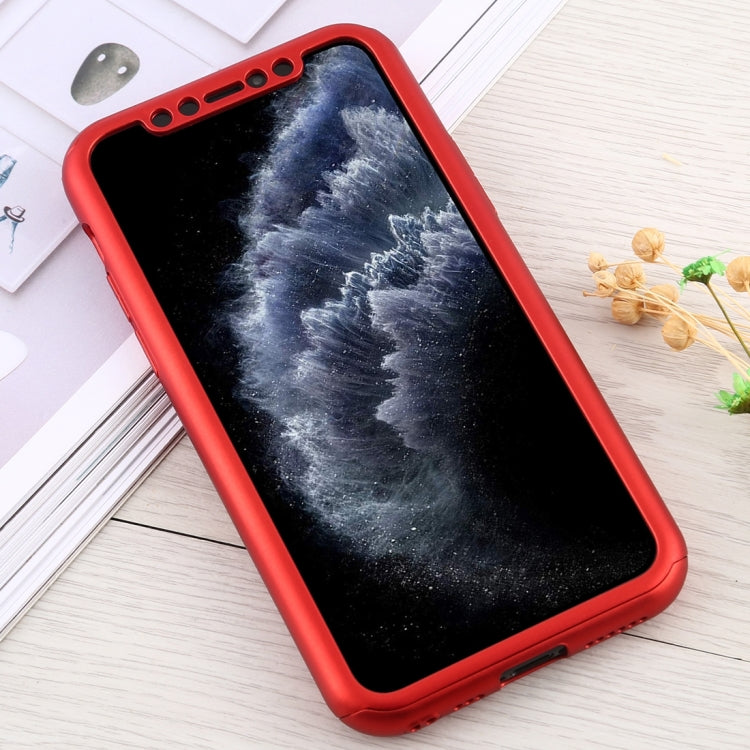 For iPhone 12 / 12 Pro Shockproof PC Full Coverage Protective Case with Tempered Glass Film
