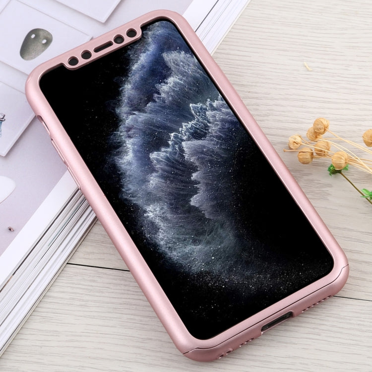 For iPhone 12 / 12 Pro Shockproof PC Full Coverage Protective Case with Tempered Glass Film