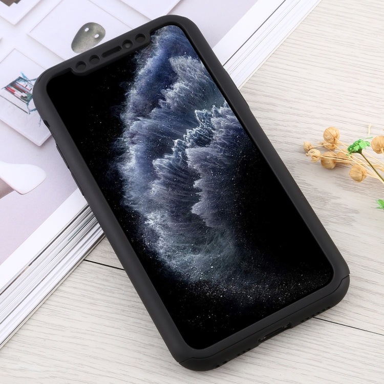 For iPhone 12 Pro Max Shockproof PC Full Coverage Protective Case with Tempered Glass Film