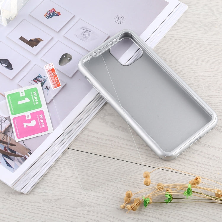 For iPhone 12 Pro Max Shockproof PC Full Coverage Protective Case with Tempered Glass Film