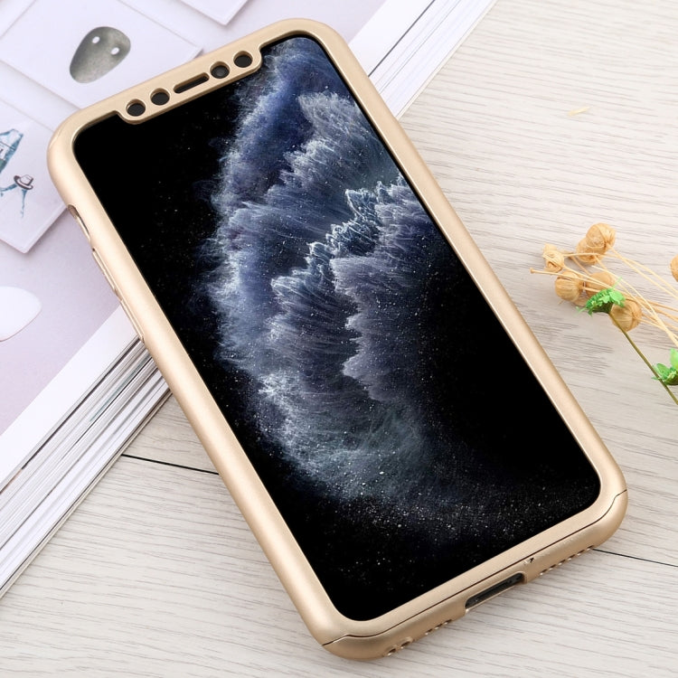 For iPhone 12 Pro Max Shockproof PC Full Coverage Protective Case with Tempered Glass Film