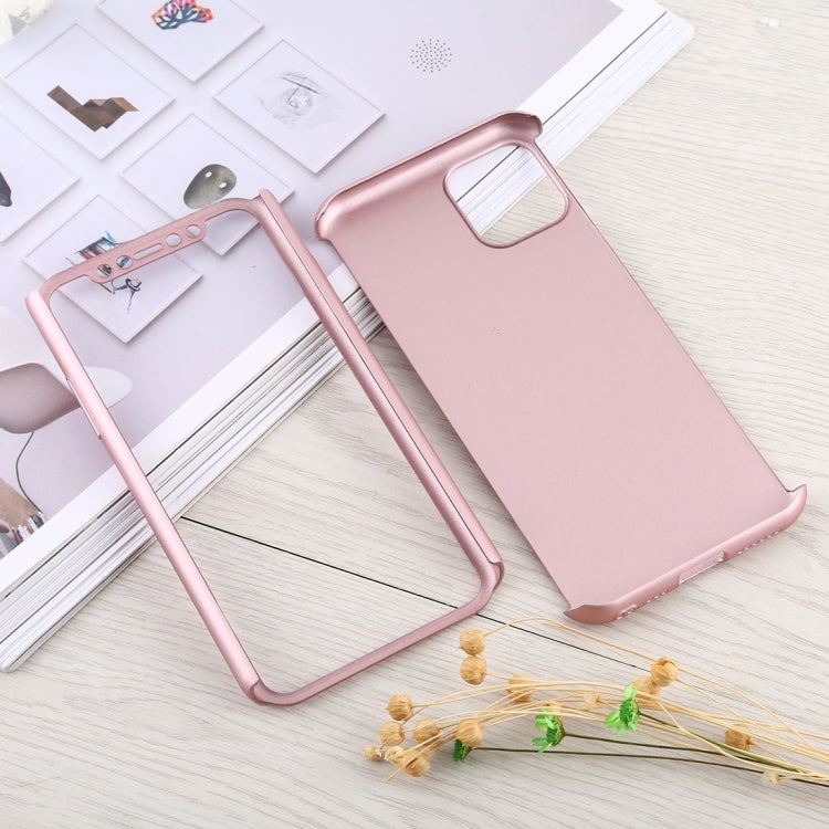 For iPhone 12 Pro Max Shockproof PC Full Coverage Protective Case with Tempered Glass Film
