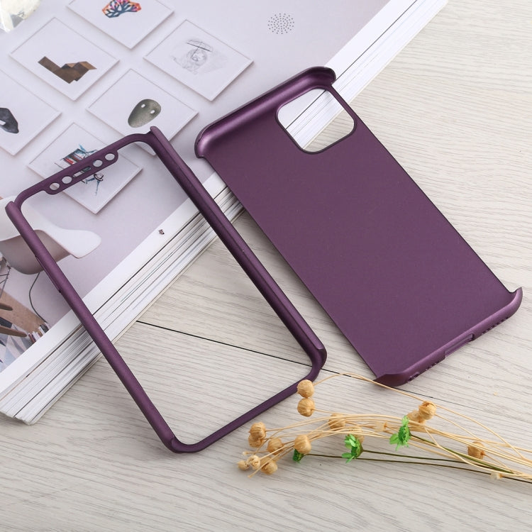 For iPhone 12 Pro Max Shockproof PC Full Coverage Protective Case with Tempered Glass Film