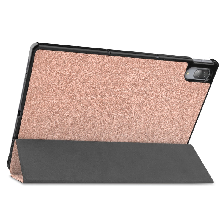 For Lenovo Tab P11 Pro (TB-XJ706F) Custer Texture Horizontal Flip Leather Case with Three-folding Holder & Sleep / Wake-up Function
