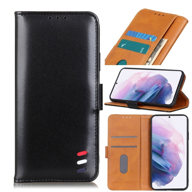 For Samsung Galaxy S21 Plus 5G 3-Color Pearl Texture Magnetic Buckle Horizontal Flip PU Leather Case with Card Slots & Wallet & Holder