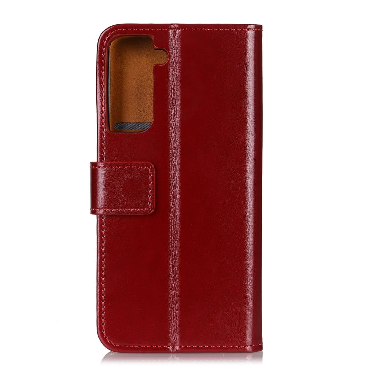 For Samsung Galaxy S21 Plus 5G 3-Color Pearl Texture Magnetic Buckle Horizontal Flip PU Leather Case with Card Slots & Wallet & Holder