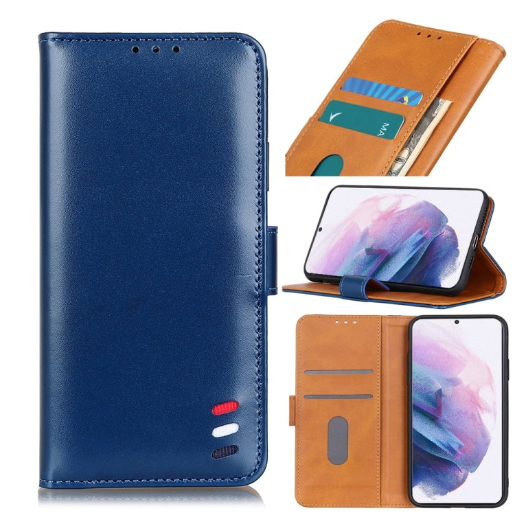 For Samsung Galaxy S21 Plus 5G 3-Color Pearl Texture Magnetic Buckle Horizontal Flip PU Leather Case with Card Slots & Wallet & Holder