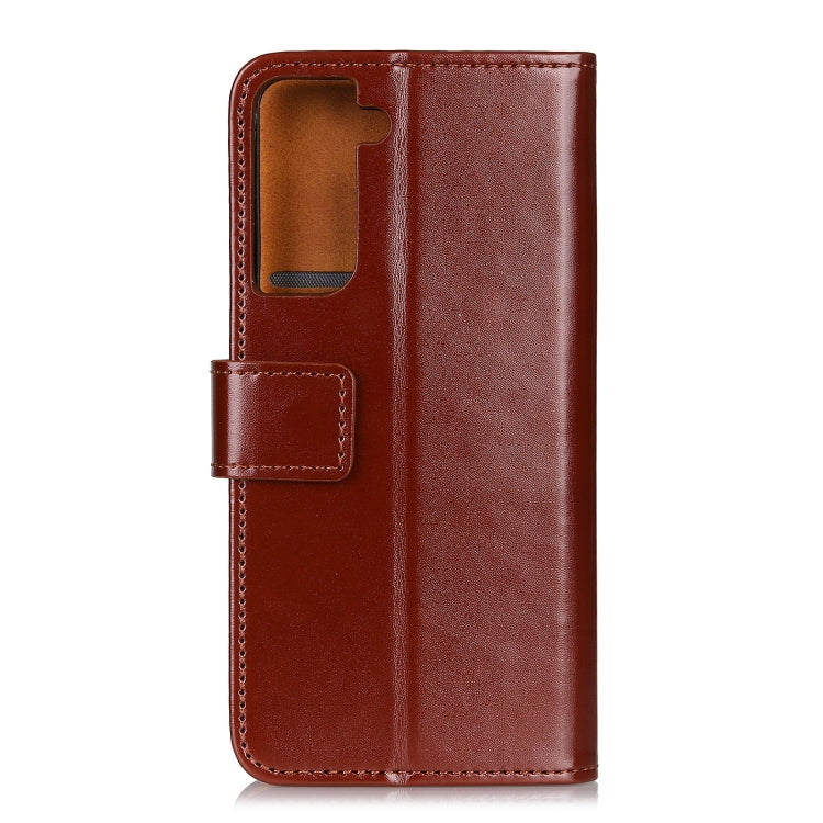 For Samsung Galaxy S21 Plus 5G 3-Color Pearl Texture Magnetic Buckle Horizontal Flip PU Leather Case with Card Slots & Wallet & Holder
