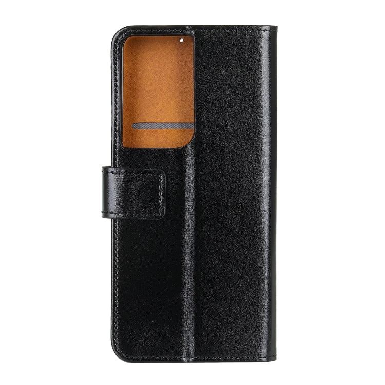 For Samsung Galaxy S21 Ultra 5G 3-Color Pearl Texture Magnetic Buckle Horizontal Flip PU Leather Case with Card Slots & Wallet & Holder