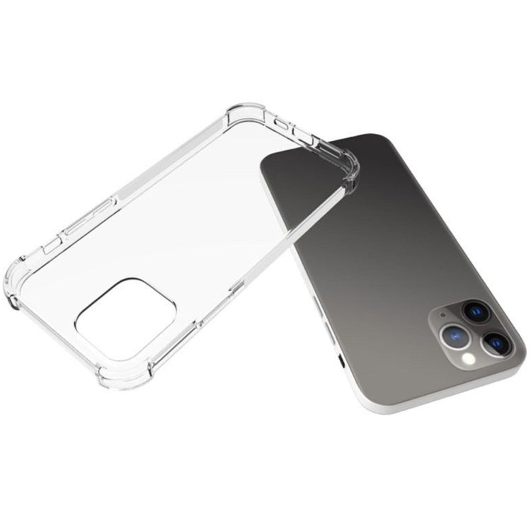 For iPhone 11 Pro Max Shockproof Non-slip Waterproof Thickening TPU Protective Case (Transparent)