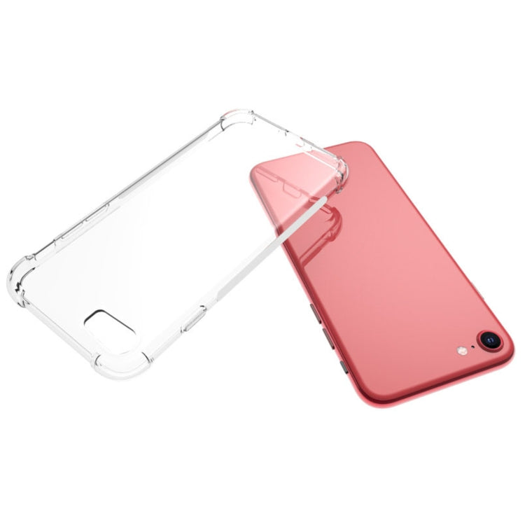 For iPhone SE 2022 / SE 2020 / 8 / 7 Shockproof Non-slip Waterproof Thickening TPU Protective Case(Transparent)