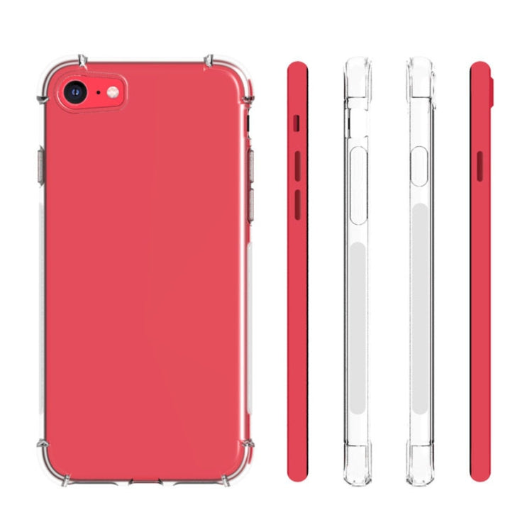 For iPhone SE 2022 / SE 2020 / 8 / 7 Shockproof Non-slip Waterproof Thickening TPU Protective Case(Transparent)