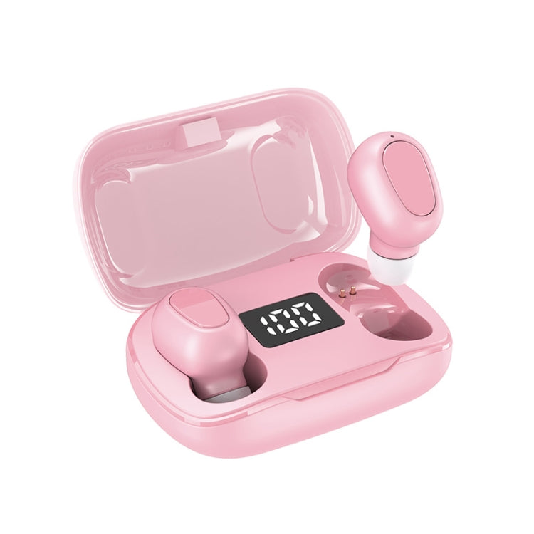 L21 Pro IPX7 Waterproof Wireless Bluetooth Earphone with Charging Box & Digital Display, Support Siri & Call