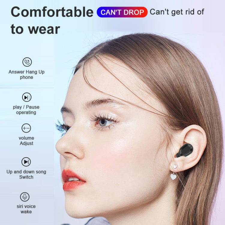 L21 Pro IPX7 Waterproof Wireless Bluetooth Earphone with Charging Box & Digital Display, Support Siri & Call