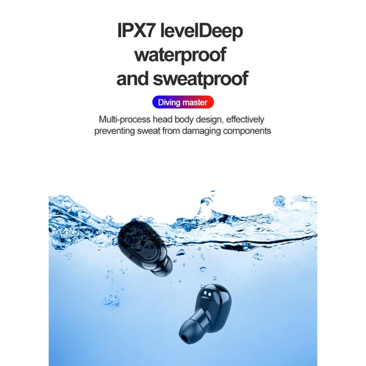 L21 Pro IPX7 Waterproof Wireless Bluetooth Earphone with Charging Box & Digital Display, Support Siri & Call