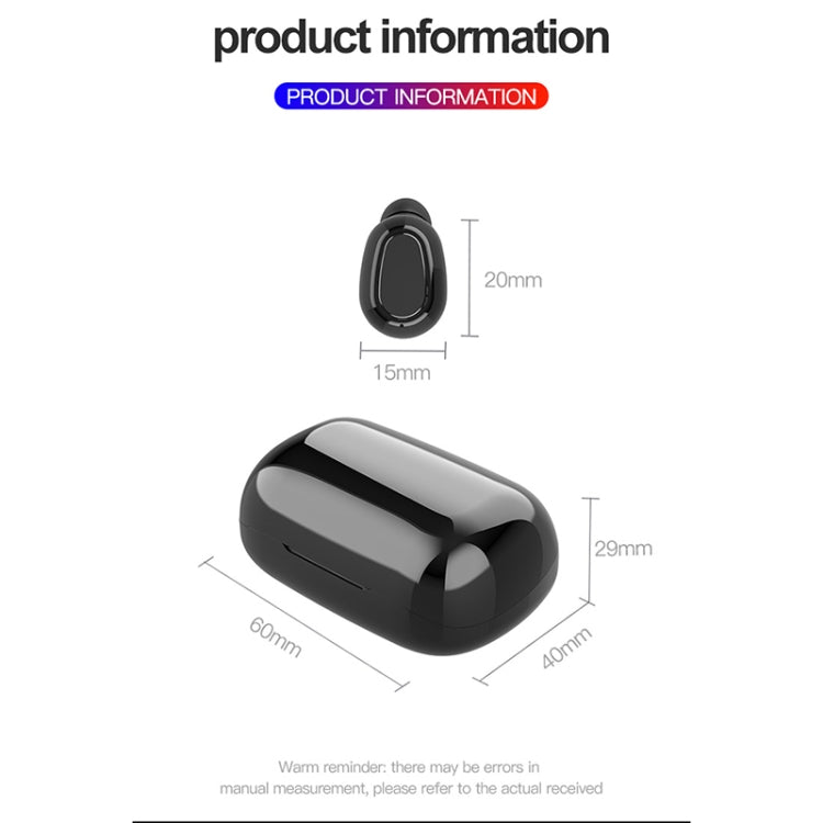 L21 Pro IPX7 Waterproof Wireless Bluetooth Earphone with Charging Box & Digital Display, Support Siri & Call