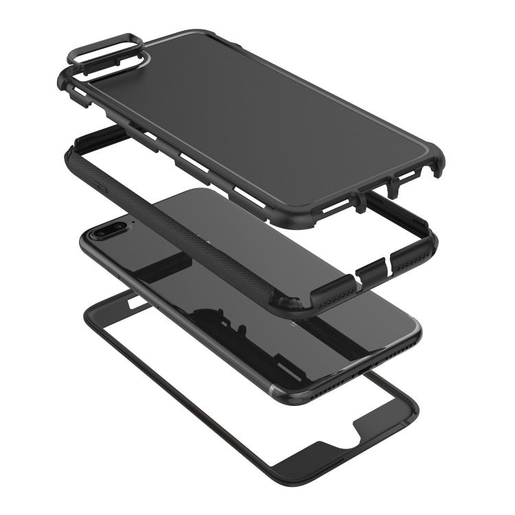 360 All-inclusive Shockproof Precise Hole PC + TPU Protective Case For iPhone 8 Plus / 7 Plus
