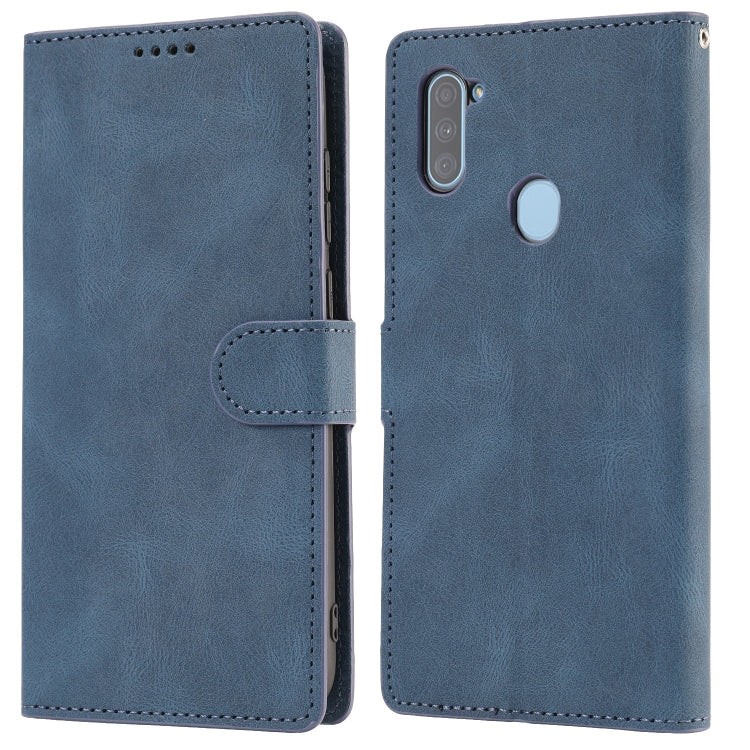 For Samsung Galaxy A11 Fantasy Classic Skin-feel Calfskin Texture Magnetic Buckle Horizontal Flip PU Leather Case with Holder & Card Slot & Wallet