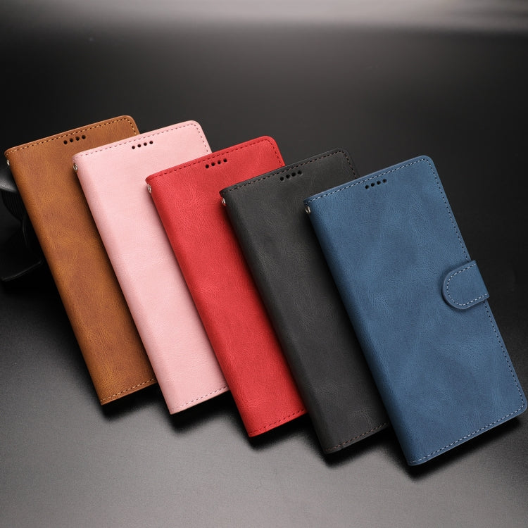 For Samsung Galaxy A21 Fantasy Classic Skin-feel Calfskin Texture Magnetic Buckle Horizontal Flip PU Leather Case with Holder & Card Slot & Wallet