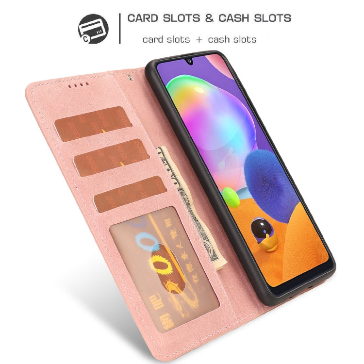 For Samsung Galaxy A31 Fantasy Classic Skin-feel Calfskin Texture Magnetic Buckle Horizontal Flip PU Leather Case with Holder & Card Slot & Wallet