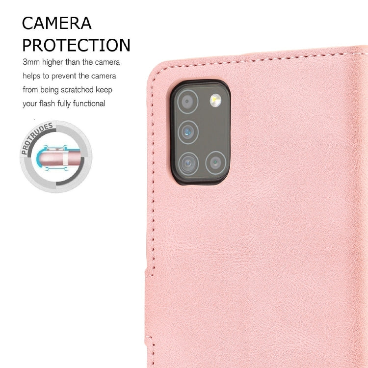For Samsung Galaxy A31 Fantasy Classic Skin-feel Calfskin Texture Magnetic Buckle Horizontal Flip PU Leather Case with Holder & Card Slot & Wallet