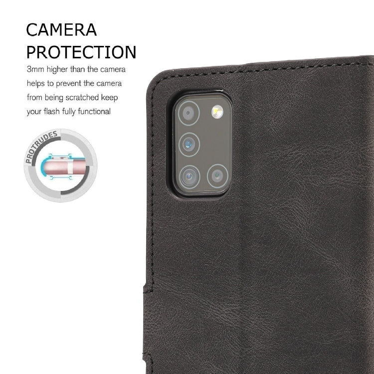 For Samsung Galaxy A31 Fantasy Classic Skin-feel Calfskin Texture Magnetic Buckle Horizontal Flip PU Leather Case with Holder & Card Slot & Wallet