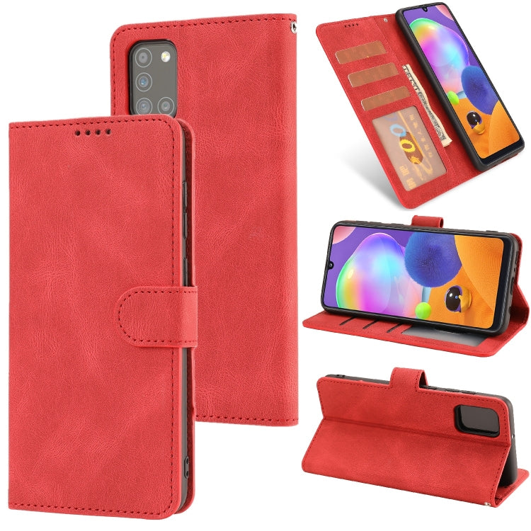 For Samsung Galaxy A31 Fantasy Classic Skin-feel Calfskin Texture Magnetic Buckle Horizontal Flip PU Leather Case with Holder & Card Slot & Wallet