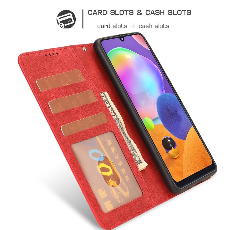 For Samsung Galaxy A31 Fantasy Classic Skin-feel Calfskin Texture Magnetic Buckle Horizontal Flip PU Leather Case with Holder & Card Slot & Wallet