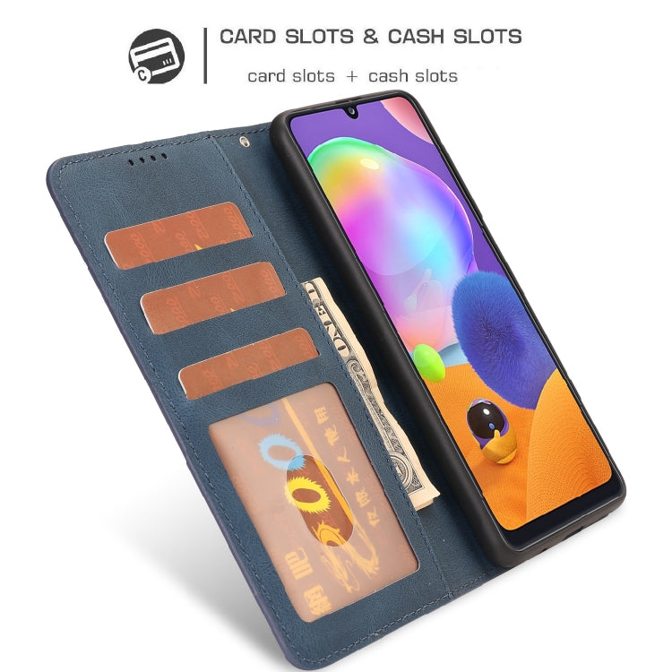 For Samsung Galaxy A31 Fantasy Classic Skin-feel Calfskin Texture Magnetic Buckle Horizontal Flip PU Leather Case with Holder & Card Slot & Wallet