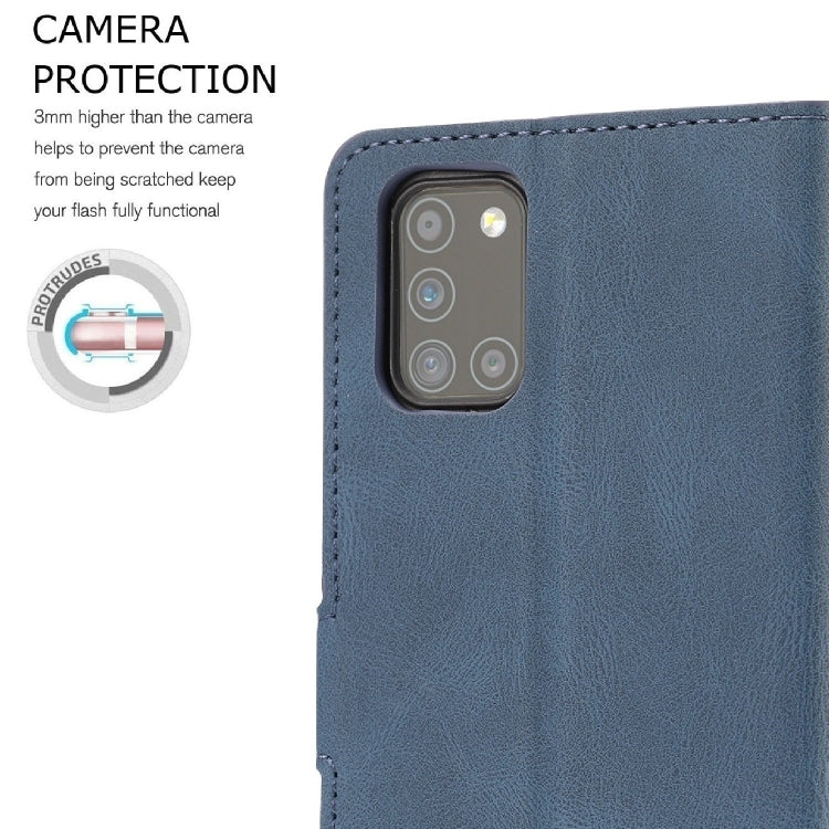 For Samsung Galaxy A31 Fantasy Classic Skin-feel Calfskin Texture Magnetic Buckle Horizontal Flip PU Leather Case with Holder & Card Slot & Wallet