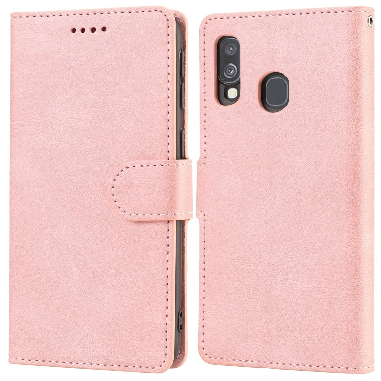 For Samsung Galaxy A40 Fantasy Classic Skin-feel Calfskin Texture Magnetic Buckle Horizontal Flip PU Leather Case with Holder & Card Slot & Wallet