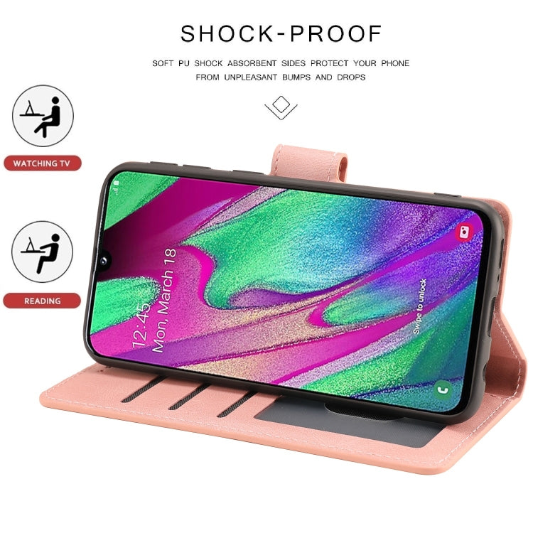 For Samsung Galaxy A40 Fantasy Classic Skin-feel Calfskin Texture Magnetic Buckle Horizontal Flip PU Leather Case with Holder & Card Slot & Wallet