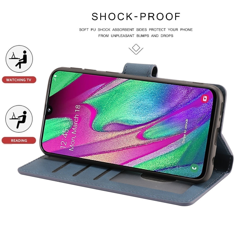 For Samsung Galaxy A40 Fantasy Classic Skin-feel Calfskin Texture Magnetic Buckle Horizontal Flip PU Leather Case with Holder & Card Slot & Wallet