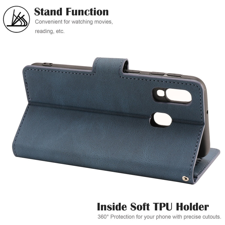 For Samsung Galaxy A40 Fantasy Classic Skin-feel Calfskin Texture Magnetic Buckle Horizontal Flip PU Leather Case with Holder & Card Slot & Wallet