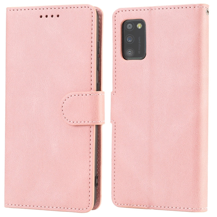 For Samsung Galaxy A41 Fantasy Classic Skin-feel Calfskin Texture Magnetic Buckle Horizontal Flip PU Leather Case with Holder & Card Slot & Wallet