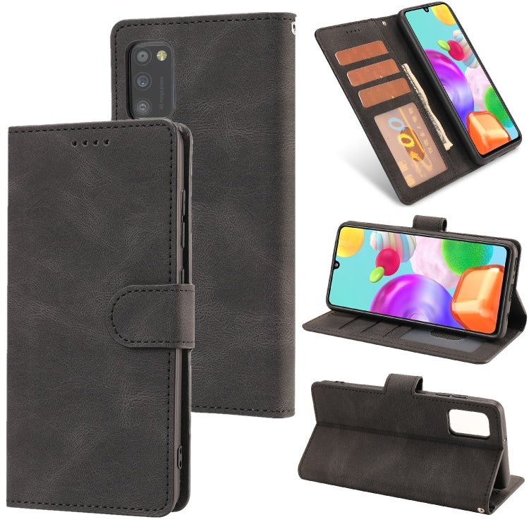 For Samsung Galaxy A41 Fantasy Classic Skin-feel Calfskin Texture Magnetic Buckle Horizontal Flip PU Leather Case with Holder & Card Slot & Wallet