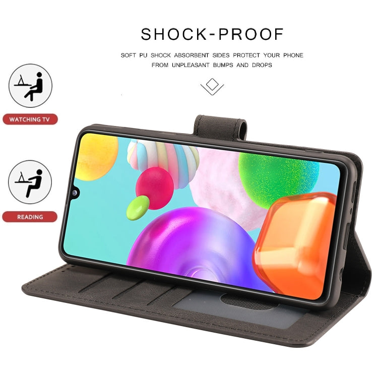 For Samsung Galaxy A41 Fantasy Classic Skin-feel Calfskin Texture Magnetic Buckle Horizontal Flip PU Leather Case with Holder & Card Slot & Wallet