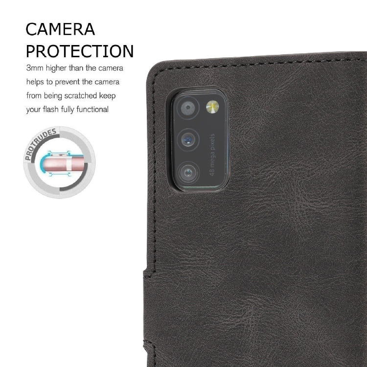 For Samsung Galaxy A41 Fantasy Classic Skin-feel Calfskin Texture Magnetic Buckle Horizontal Flip PU Leather Case with Holder & Card Slot & Wallet