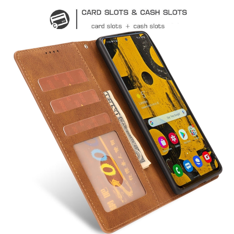 For Samsung Galaxy A81 /Note10 Lite Fantasy Classic Skin-feel Calfskin Texture Magnetic Buckle Horizontal Flip PU Leather Case with Holder & Card Slot & Wallet