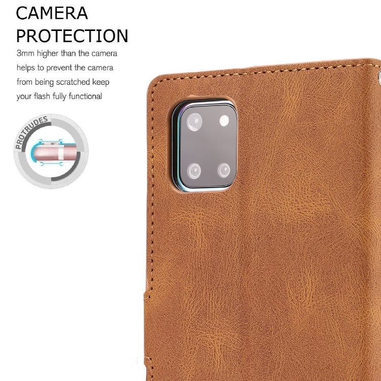 For Samsung Galaxy A81 /Note10 Lite Fantasy Classic Skin-feel Calfskin Texture Magnetic Buckle Horizontal Flip PU Leather Case with Holder & Card Slot & Wallet