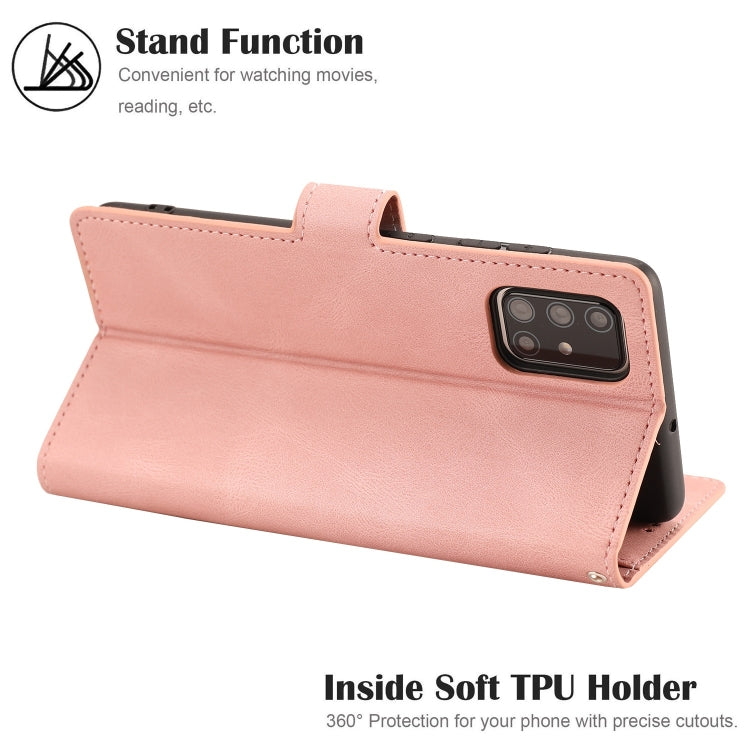 For Samsung Galaxy A71 (4G) Fantasy Classic Skin-feel Calfskin Texture Magnetic Buckle Horizontal Flip PU Leather Case with Holder & Card Slot & Wallet